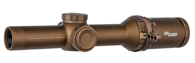 Sig Sauer TANGO6T Scope 1-6x24mm SFP FL-6 Hellfire Illum 0.2 Mrad Capped Turret FDE SVPS Riflescope SOT61230